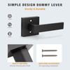 KNOBWELL 10 Pack Door Handles Black Interior Lever Dummy Door