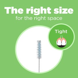 GUM Proxabrush Go-Betweens Refills - Tight - Compatible with GUM Permanent Handle -Reusable Interdental Brushes for Tight Teeth - Soft Bristled Dental Picks, 8 Count