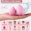 Fazxssea 67pcs Brochas De Maquillaje Rosa Profesional, Multifuncional, Con Estuche.