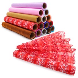 Christmas Concepts® 9M x 40CM Sheer Organza - Christmas/Party/Wedding Decoration (Candy Cane)