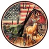 Decorative Concepts Whitetail Deer Buck American Farm Wall Clock,