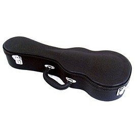 Deluxe Hardshell Ukulele Case with Plush Lining - Soprano - Black