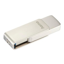 Hama USB Stick, 32 GB, USB 3.0 (Memory Stick, USB Stick 3.0, USB Stick 32 GB, Data Storage, USB A, Small, Ultra Fast, 70 MB/s, Rotating Mechanism, Eyelet for Use as a Key Chain) Silver