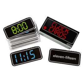 Fun Express Clock Cards – Interactive Educational Tool for Teaching Time Math & STEM Concepts – Perfect for Classrooms Homeschooling Early Learning & Hands-On Activities – 40 Pieces