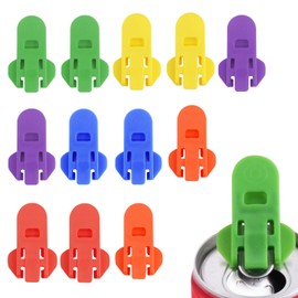 Abeillo 12 Pieces Manual Easy Can Opener, Soda Beer Can Opener Beverage Can Top Ring Opener Tool, Leakproof Soda Can Cover Can Openers for Pop, Coke, Beer, Soda, Aluminum Beverage