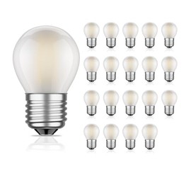 ledscom.de ledscom.de 20 Stck E27 LED Leuchtmittel, G45, warmwei? (2700 K), 4 W, 477lm, gefrostet
