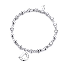 Philip Jones Letter D Initial Stretch Bracelet Created with Zircondia® Crystals