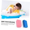 Ipetboom 2Pcs Sensory Training Brush Touch Massage Sponge Soft Body