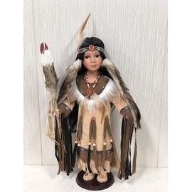KINNEX COLLECTIONS SINCE 1997 16" Collectible Native American Indian Porcelain Doll (D16766)