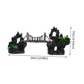 Sosoport Fish Tank Ornaments Underwater Bridge Craft Fish Tank Decor Miniature Landscape Bridge Modeling Statue