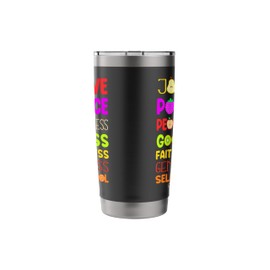 Christian Bible Verse Fruit Of The Spirit Galatians 5:22 Stainless Steel Insulated Tumbler