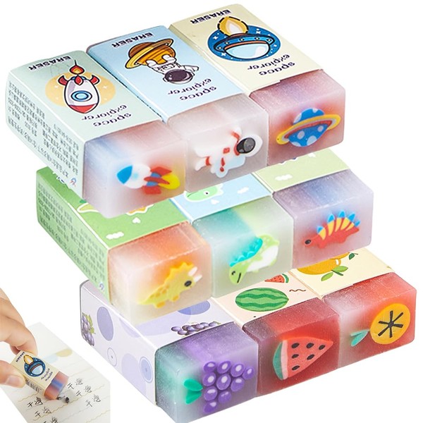 Dinosaur Eraser, Fruit Eraser, Eraser for Children, School Cute Coloured