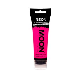 Moon Glow Supersize 75ml Neon UV Face & Body Paint - Intense Pink - with sponge applicator