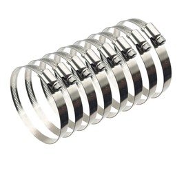 EesTeck 8 Pieces 4" Adjustable 304 Stainless Steel Duct Clamps Hose Clamp Pipe Clamp Air Ducting Clamp worm drive hose clamps