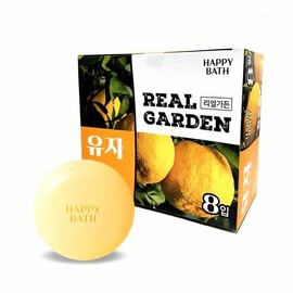 Happy Bath Yuzu Vitamin Soap 90g 8 packs Organic Body Cleanser Natural Skin Care Health Ske Cash on delivery or payment upon order / 해피바스 유자 비타민 비누 90g 8개입 유기농 바디 클렌 저 천연 피부관리 헬 스케 착불 또는 주문시 결제