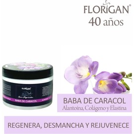 Florigan Baba de Caracol, Crema Regeneradora con Alantoína, Colágeno y Elastina, 350g