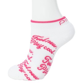 Pin Apparel 622-4186108 Women's Ankle Socks (Heel Hold: Anti-Slip) / Golf Socks, 030_white