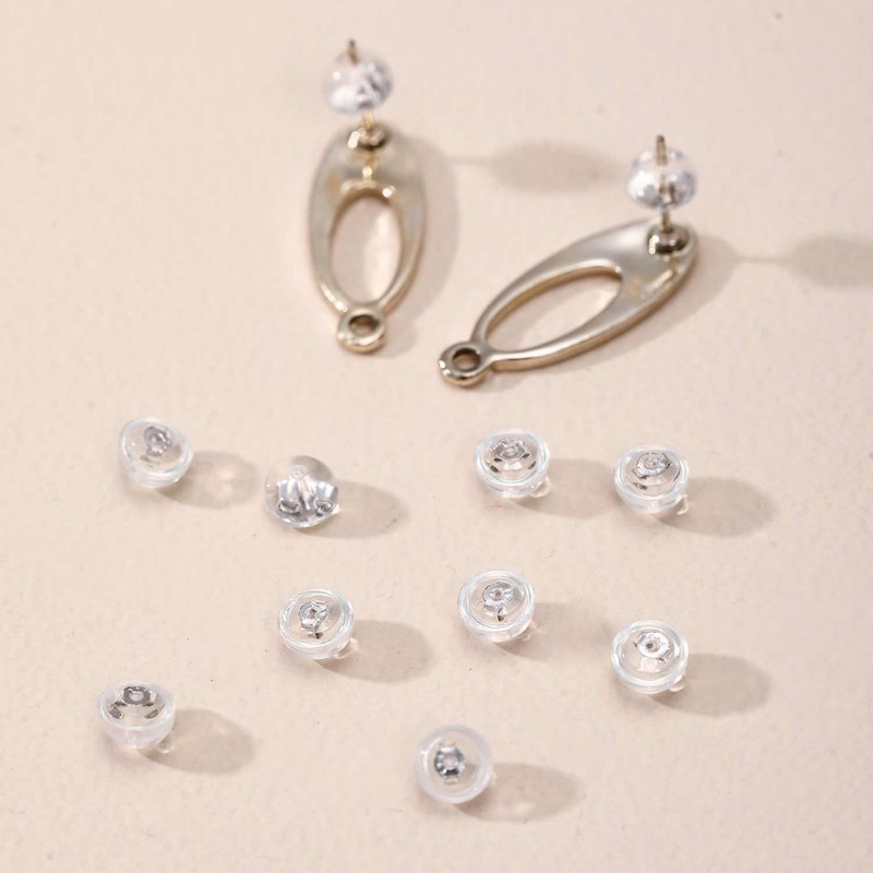 YAKRUNA 6 Pairs Sterling Silver Silicone Earring Backs for Studs,