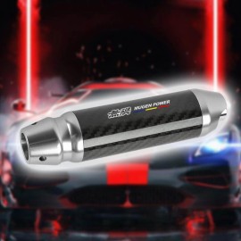 JDM MUGEN Carbon Fiber Aluminum Silver Universal Automatic Car Gear Shift Knob 5"