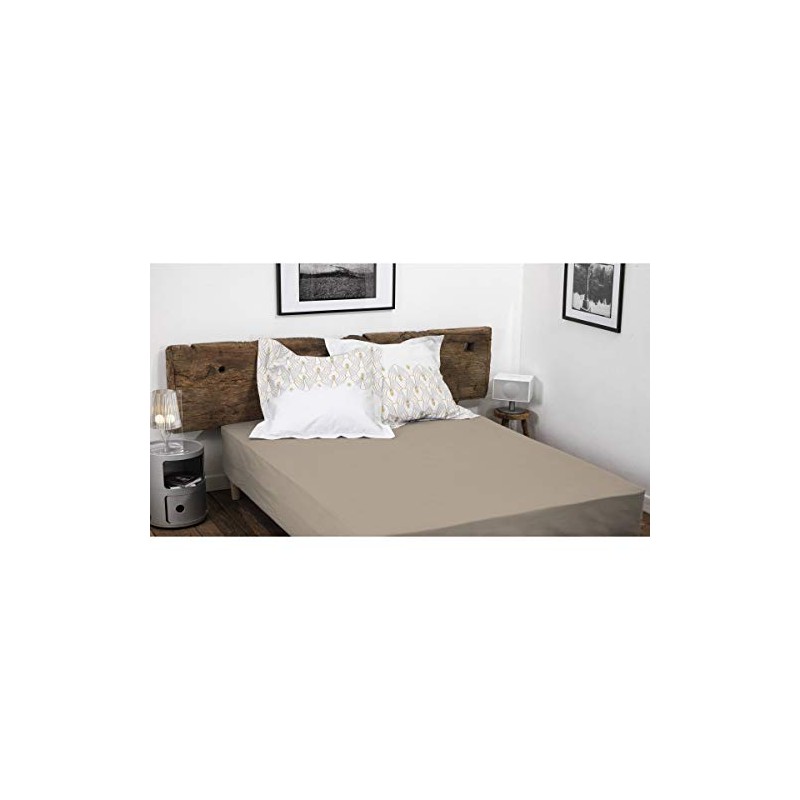 Home Linge Passion 57 Thread Count Fitted Sheet, Cotton, Dark
