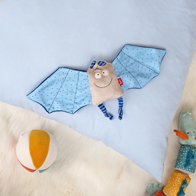 sigikid 38792 Boys' Cuddle Blanket with Blue Dog Design Beige