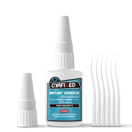 CYAFIXED Strong Cyanoacrylate (CA) Super Glue, Penetration Fast Thin Viscosity Instant Adhesive, 1 oz. (28.3 Grams) - CA Glue for Plastic, Wood, Metal, Hobby Models and Stabilizing cracks