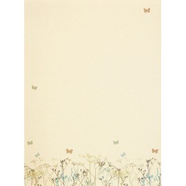 Juego de papelería de mariposas (30 hojas y 24 sobres)