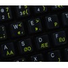 Dvorak Programmer Keyboard Labels Layout ON Transparent Background with Blue,