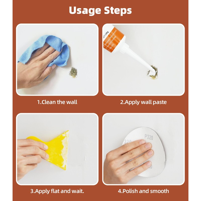 Spackle Wall Repair Kit,Drywall Repair Patch Kit,Simple Small Wall Hole