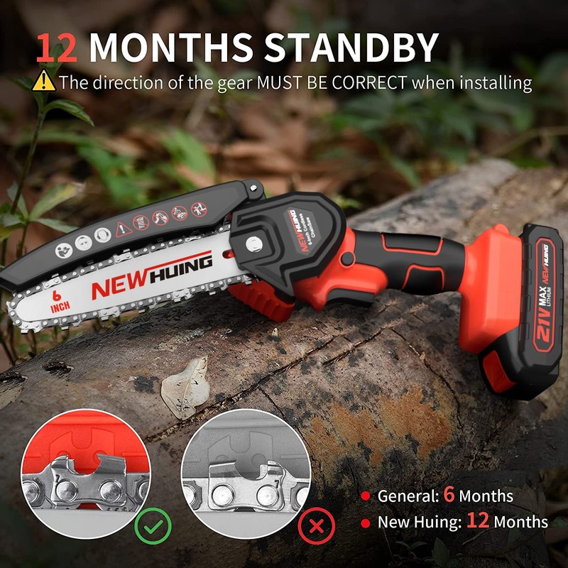 6-Inch Mini Electric Chainsaw Cordless - Handheld Portable Chainsaw with