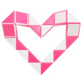 Mipartebo Magic Snake Cube Twist Puzzle 24 Wedges Large Size Twist Fidget Snake Toys Gift Party Favors Game Goodie Bag Fillers Christmas Stocking Stuffers for Kids Adults Teens Pink