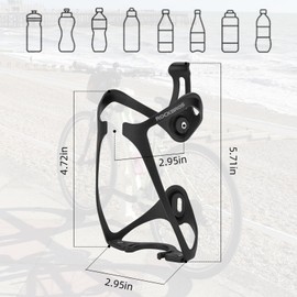 ROCKBROS Bike Water Bottle Holder Lightweight Aluminum Bike Water Bottle Cage with Screw Tool Bike Cup Holder for 2.76-3.4" Diameter Bottles