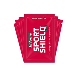 2Toms SportShield Xtra, Soothing All Day Anti-Chafe Prevention, Waterproof Protection from Thigh Chafing and Skin Irritation, 6-Pack Single-Use Towelettes