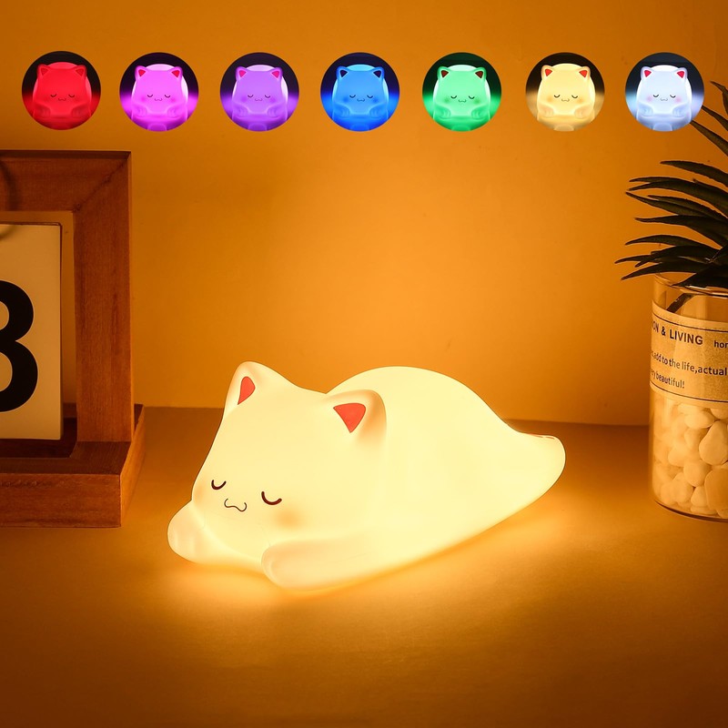 Night Light Children's Room, 7 Colour Changing LED Portable Touch