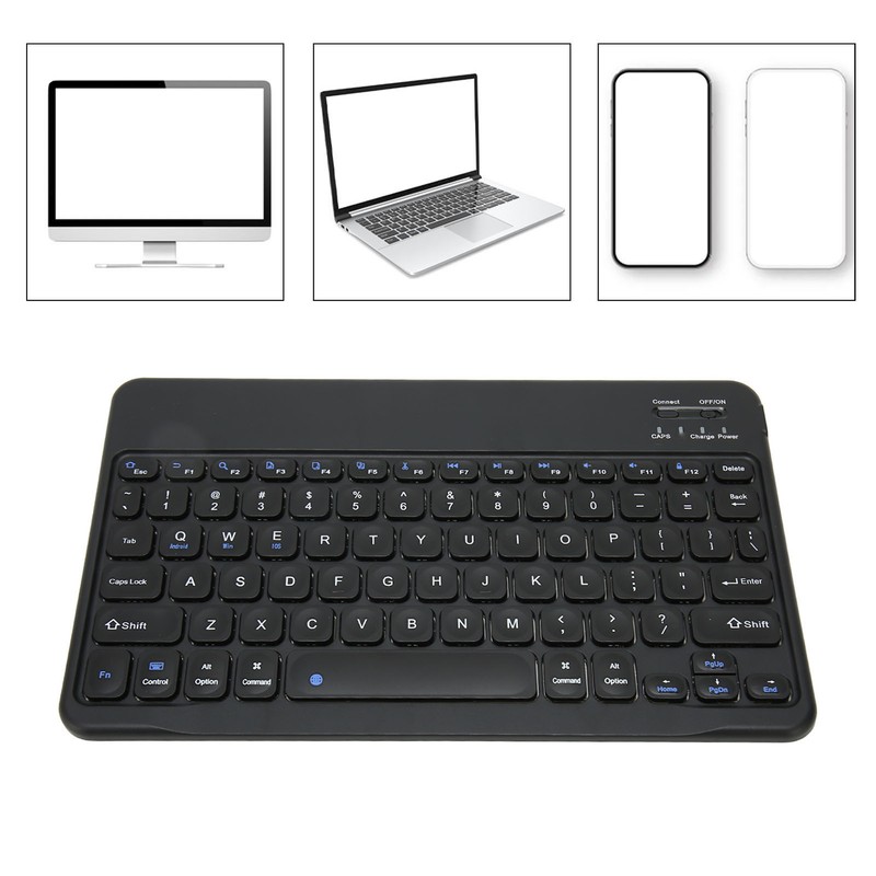 10in Wireless Bluetooth Keyboard Ultra Thin Stable Connection Quiet Waterproof