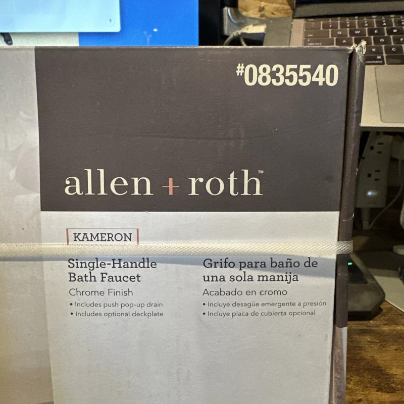 Allen Roth Kameron Bathroom Sink Faucet 1 Handle Single Drain