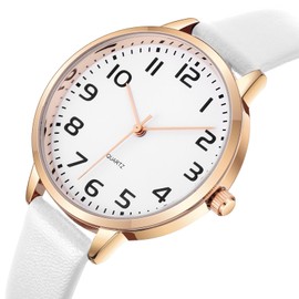 IBSO Women Watches Leather Mesh Strap Round Case Analog Fashion Ladies Wrist Watches (0023 Beige)