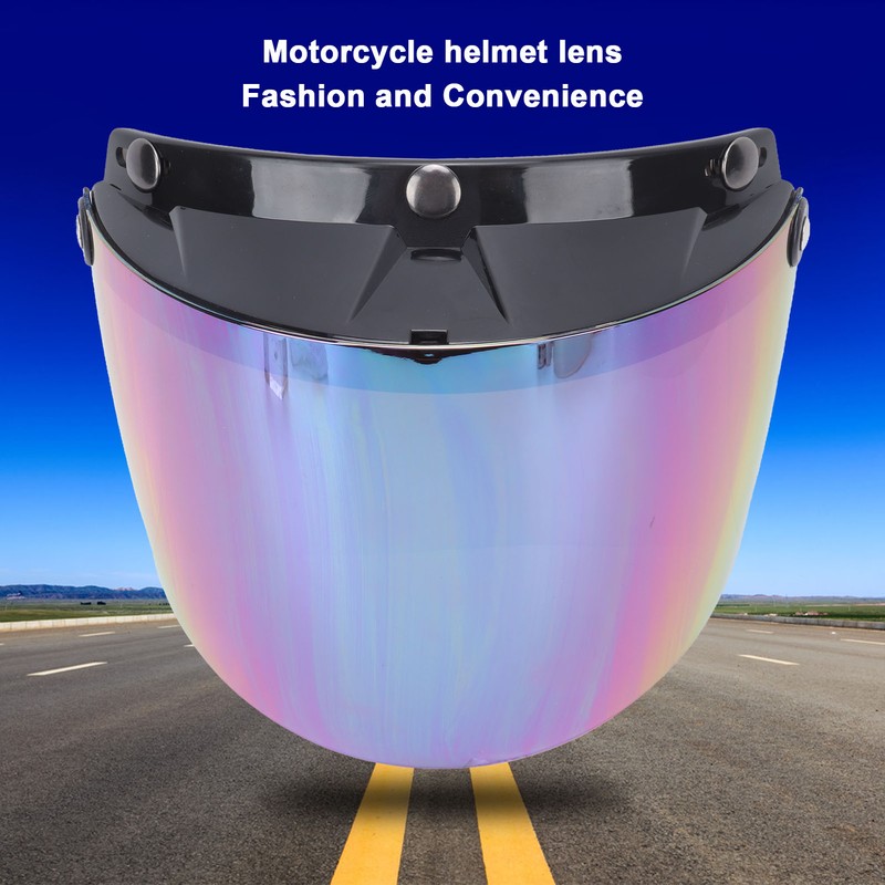 Motorcycle Helmet Lens Metal Button Removable UV Protection Adjustable Motorbike