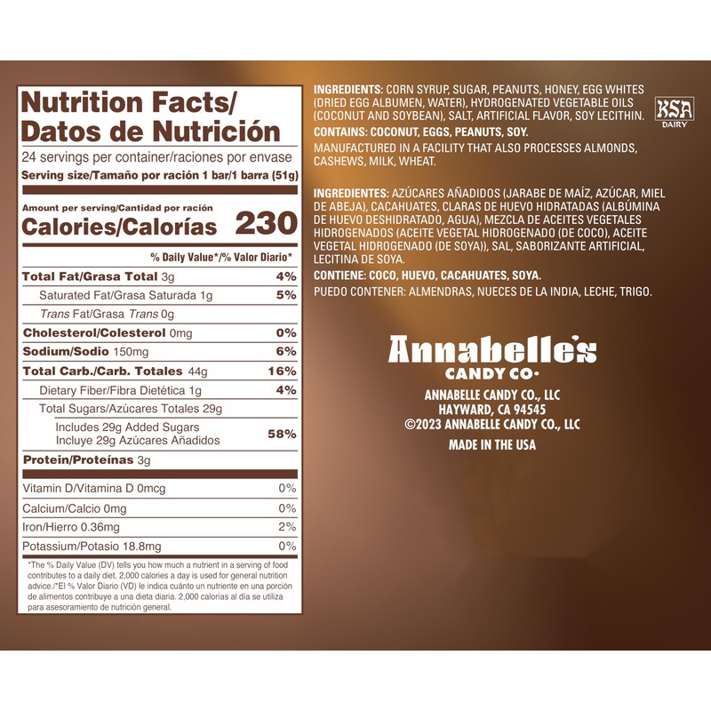 Annabelle's Big Hunk Candy Bar, 1.8-Ounce Bars (Pack of 24)