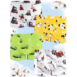 BliBliTaTa Boys' Underwear,Soft Cotton Tagless Panties for Toddlers' & Little Kids' Comfort,Breathable Boxer Briefs in Sizes 2T,3T,4T,5T,6T,7,8,10,12 Years Old,6-Pack Construction Vehicle-10