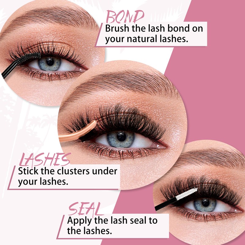 Mayhug Eyelash Extensions Set, 3D Volume Eyelash Extension, 144 Pieces,