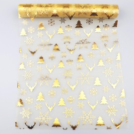 Spldsun Gold Tablecloth, Coated Shiny Tablecloth, Gold Table Runner Made of Decorative Fabric, Great Table Decoration for Festive Occasions