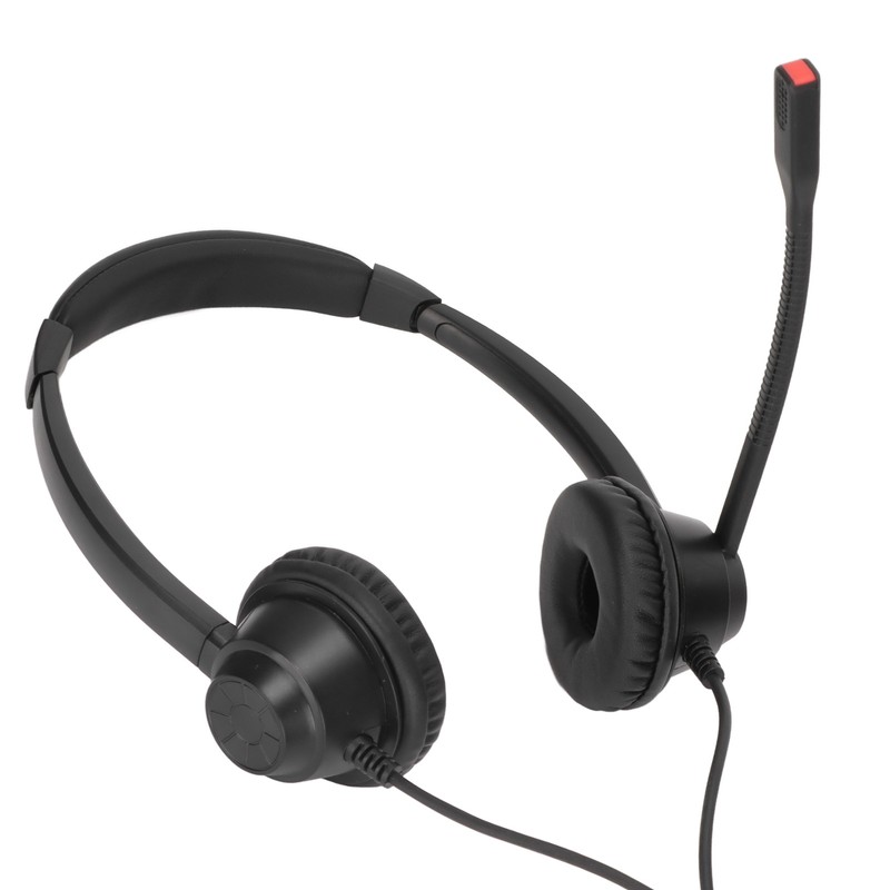 RJ9 Phone Headset Built in HD Microphone Binaural Office Headset