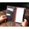 Server Book Organizer with Zipper Pocket, Genuine Leather Restaurant Guest