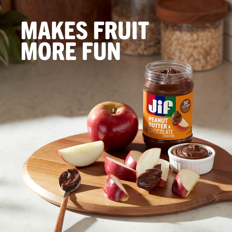 Jif Peanut Butter & Chocolate, 15 Ounce (Pack of 12),