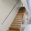 DYNAMI 14Ft Pipe Stair Handrail,Wall Mount Black Galvanized Industrial Iron