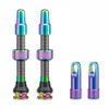 HZJD 2PCS Bike Tubeless Presta Valve Stem, Neon, Integrated Core