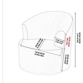 SFYZHMME Jacquard Swivel Barrel Chair Cover, Soft Polar Fleece Swivel Accent Chair Slipcover,Modern Barrel Chair Slipcover for Round Club Armchair (Ivory)