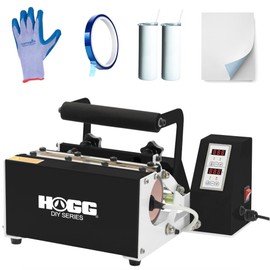 Hogg Tumbler Heat Press Machine Bundle - Quick N' Easy Series, Sublimation Heat Press for Tumblers, Sublimation Tumbler Heat Press for 20oz Skinny, Comes with Tumbler Heat Press Accessories