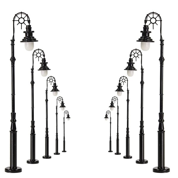 Evemodel LQS69 Pack of 10 Gauge H0 1:87 Garden Lamps,
